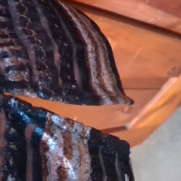 FDJ* Made in Canada long sleeve cowl neck multi colour striped velvety tunic top - Picture 10 of 12